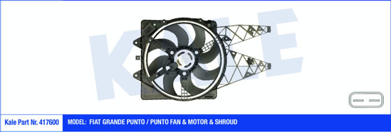 Fan Motoru Davlumbazlı Fiat Grande Punto 1.3d 05 450w-405mm resmi